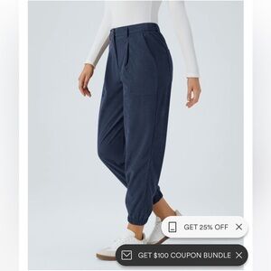 HALARA Navy Casual Corduroy Joggers